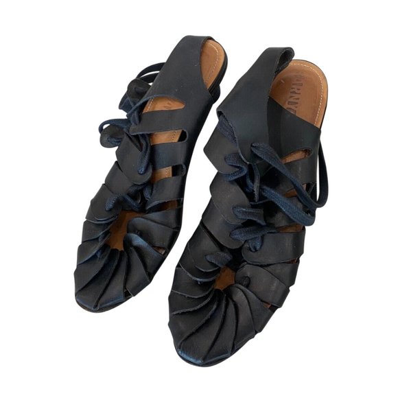 rrp €700 Barny Nakhle (Italy) Leather Mule Sandals : US 7 EU 37